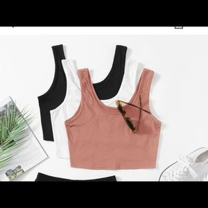 WHITE ONLY Crop Top Tank Top